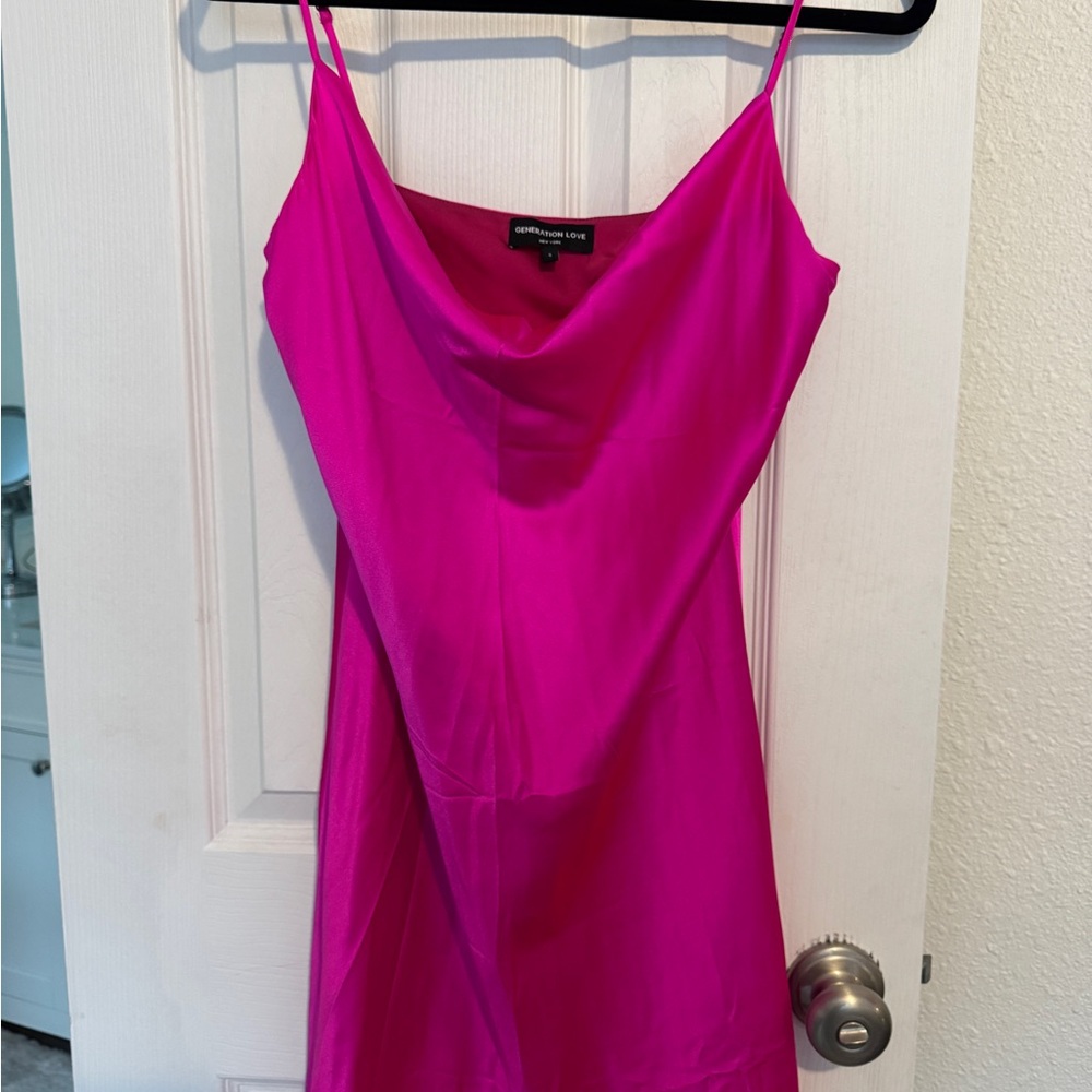 Generation Love Fuchsia Cowl Neck Dress